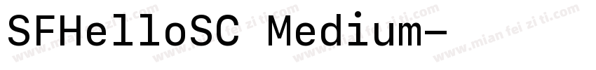 SFHelloSC Medium字体转换